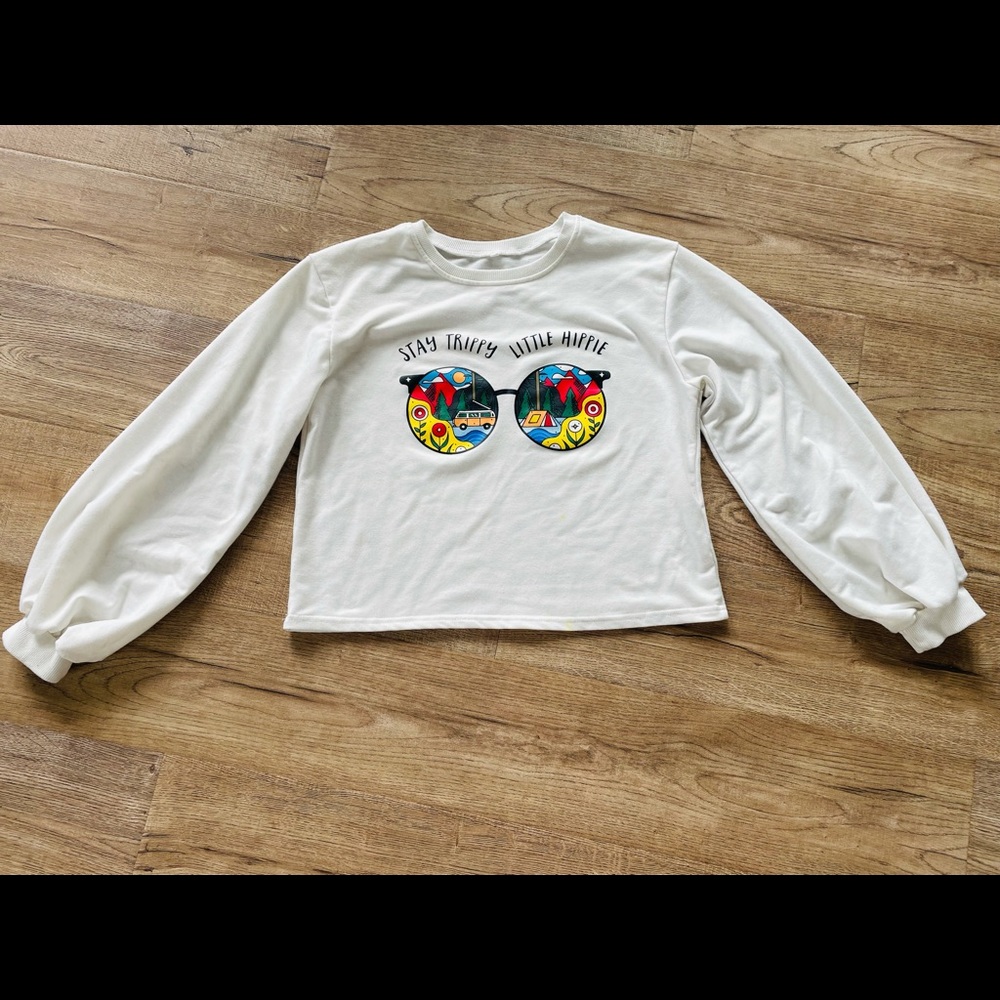 Sweat white hippie size S women